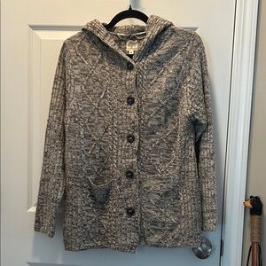 NWT Effeci Knit Cardigan with Hood